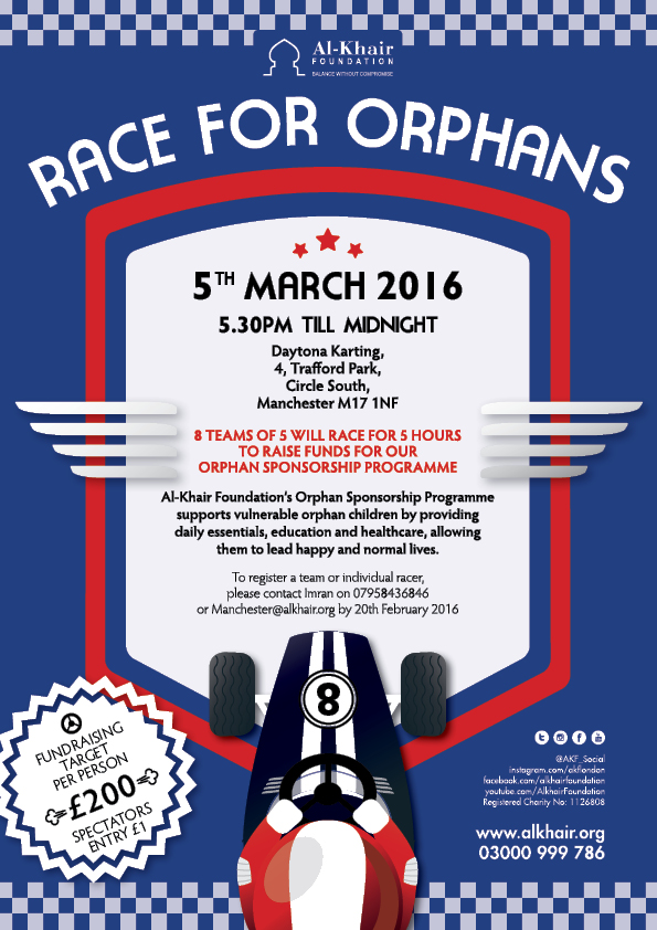 race car,orphans,sponsorship